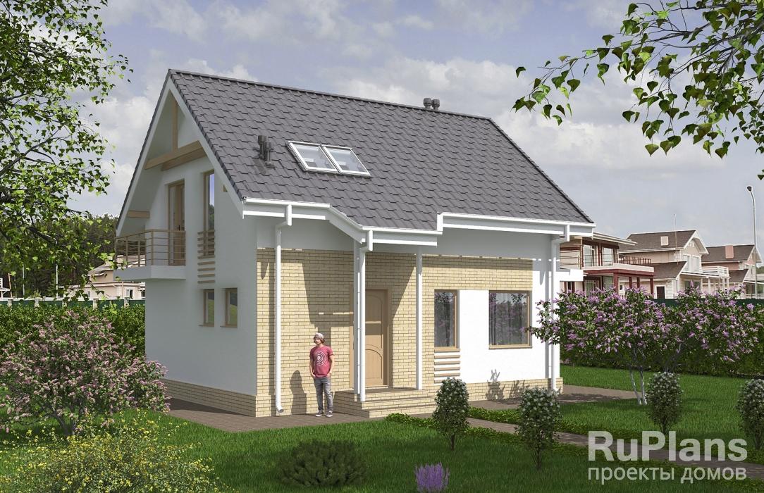 Rg5563 - Проект одноэтажного дома с погребом и мансардой